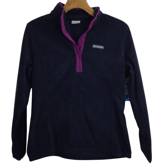 Columbia Women's Benton Springs Half-Snap Pullover Dark Nocturnal-Plum Size L - Picture 1 of 16